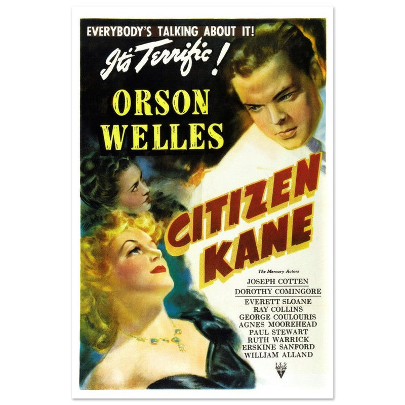Citizen Kane by Orson Welles movie poster.