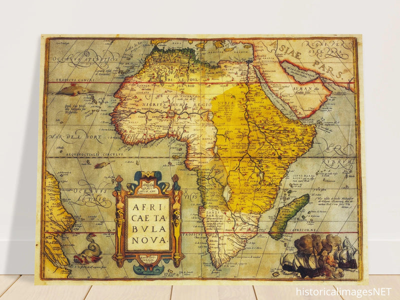 Africa map by Abraham Ortelius