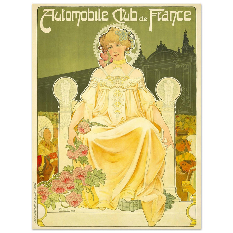 Automobile Club de France vintage art poster  1903 by Privat Livemont.