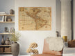 Ancient map of America. "Americae Descriptio Nova" by Philip Chetwind