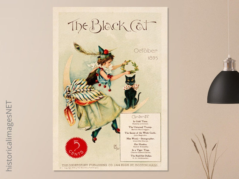 The Black cat vintage poster of the XIX Century.