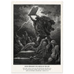 Gustave Dore The Bible engraving print . Moses breaking the Tables of the Law .