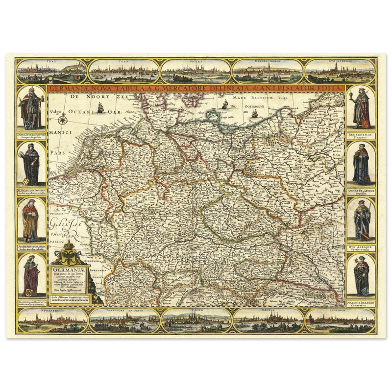 Germaniae nova tabula. Holy Roman Empire by Claes Janszoon Visscher.