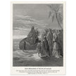 Gustave Dore The Bible engraving print . Jesus preaching at the sea of Galilee .