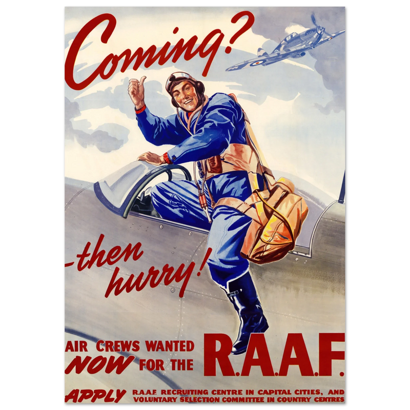Coming? Then Hurry! II World War poster