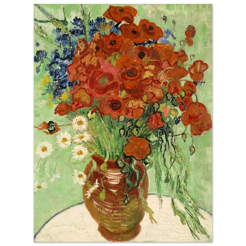 Vase with Daisies and Poppies by Vincent Van Gogh