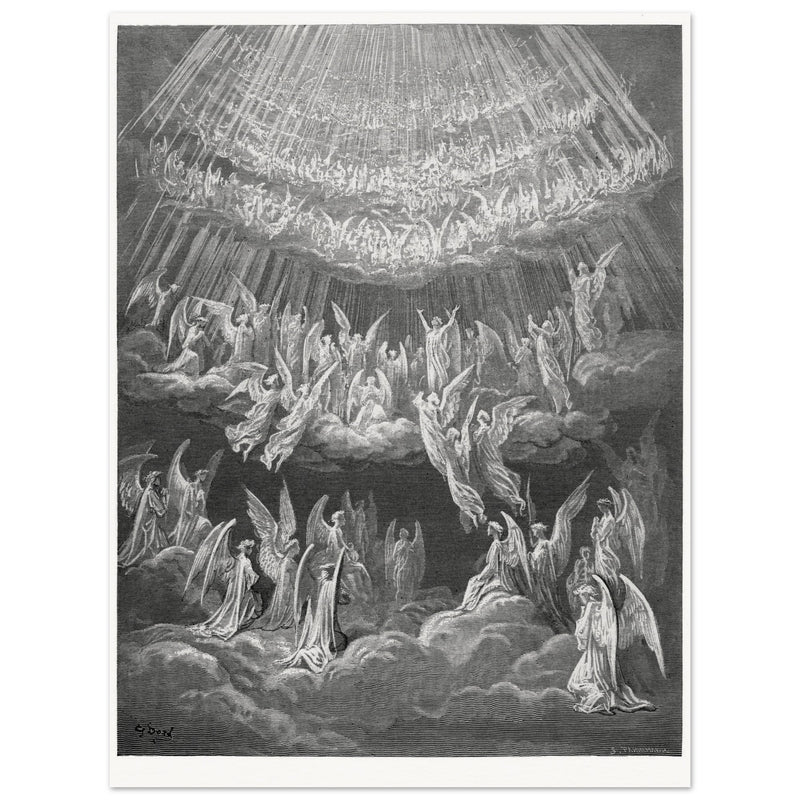 Gustave Dore illustration for The Divine Comedy by Dante Alighieri.  Paradise.