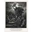 Gustave Dore The Bible engraving print . Moses breaking the Tables of the Law .