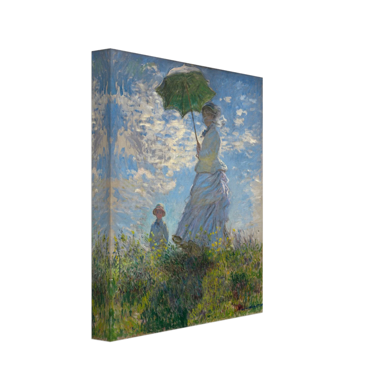 Woman with a Parasol Madame Monet and Her Son by Claude Monet