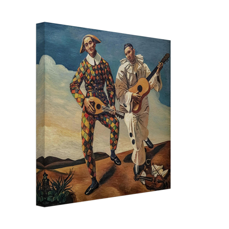 Andre Derain painting Harlequin and Pierrot