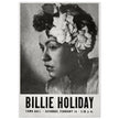 Billie Holiday concer music poster in New York City Town Hall in 1946.