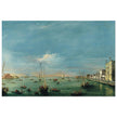 Giudecca Canal and the Zattere in Venice Italy. Antique painting by Francesco Guardi 1757.