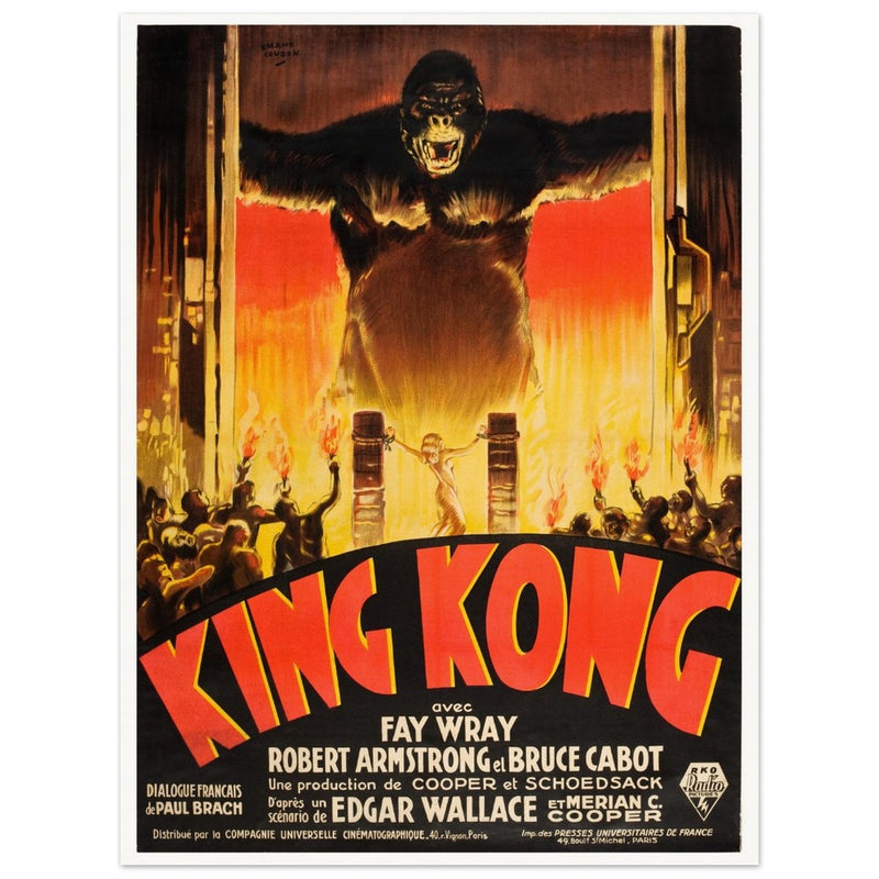 King Kong movie poster. French version.