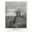 Gustave Dore The Bible engraving print . The temptation of Jesus illustration .