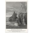 Gustave Dore The Bible engraving print . Jesus preaching at the sea of Galilee .