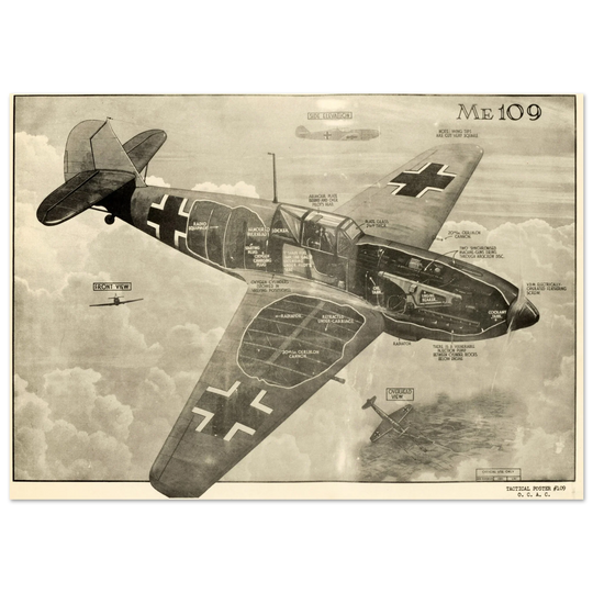 Messerschmitt Bf 109 fighter airplane II World War .