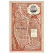 1938 New York City map. Created as an advertisement for the Roosevelt Hotel it includes major streets of Manhattan