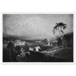 John Martin Paradise Lost Heaven – the Rivers of Bliss. Vintage mezzotint engraving .