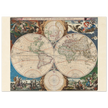 Old world map Orbis Terrarum Nova et Accuratissima Tabula poster by Nicolaes Visscher.