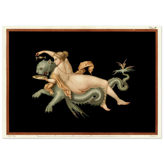 Nereid sea nymph supported by a monster, half panther and half fish by Victor Steeger.