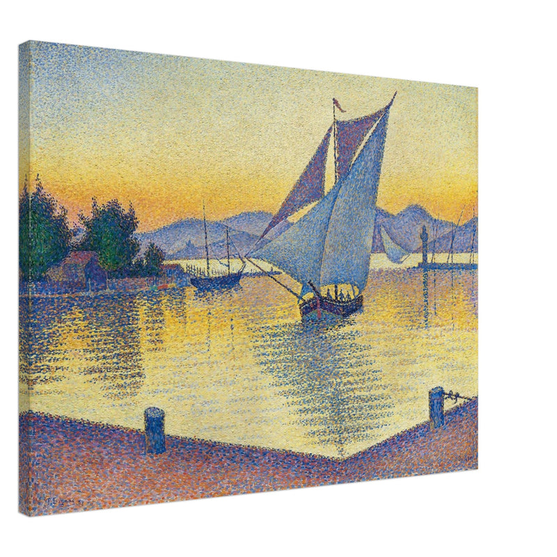Paul Signac Le Port au soleil couchant, Opus 236 Saint Tropez painting