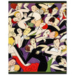 Anne Harriet Fish vintage illustration Dancing couples in ball room for a fashion magazine cover.