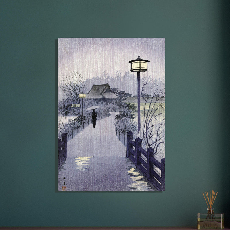 Evening rain at the Shinobazu pond by Kasamatsu Shiro 1938