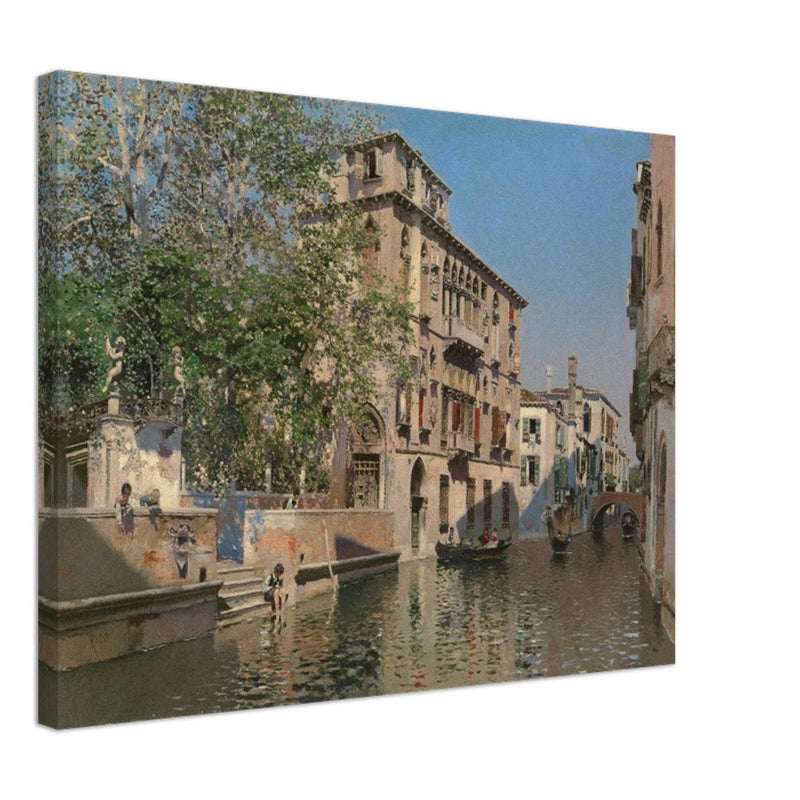 A canal in Venice by Martin Ricoca 1875. Italy .