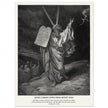 Gustave Dore The Bible engraving print . Moses coming down from Mount Sinai .