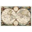 Ancient world map. Vintage double hemisphere cartography by Daniel Stoopendaal .