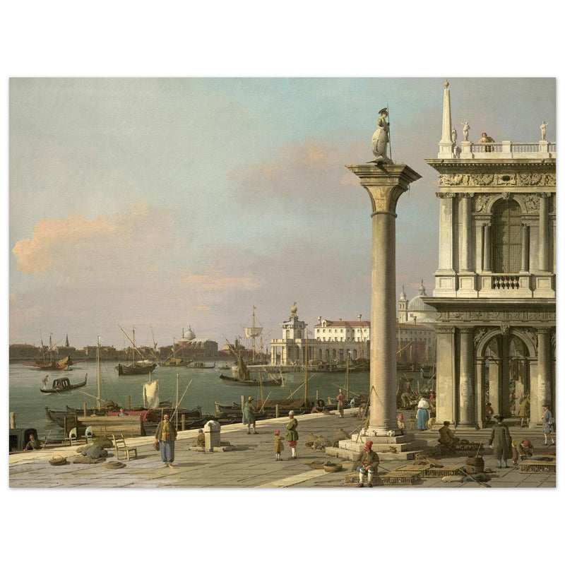 Canaletto antique painting in Venice Italy. Bacino di S. Marco.