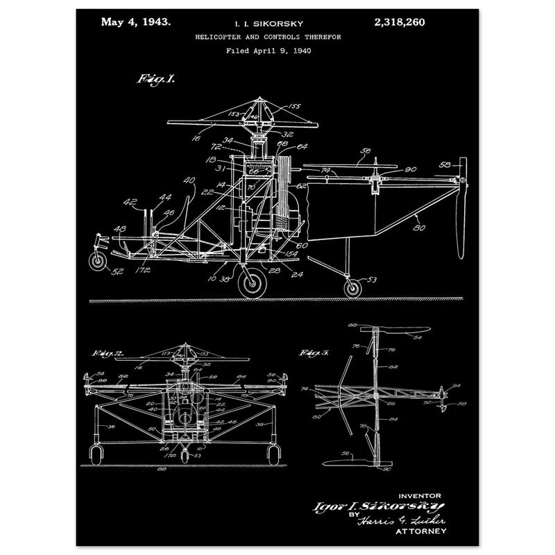 Helicopter patent by Igor Sikorsky