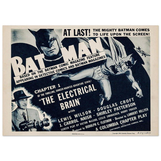 The Batman 1954 vintage movie poster .