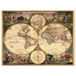 1682 Ancient double hemisphere world map by Frederick de Wit . Nova Orbis Tabula .