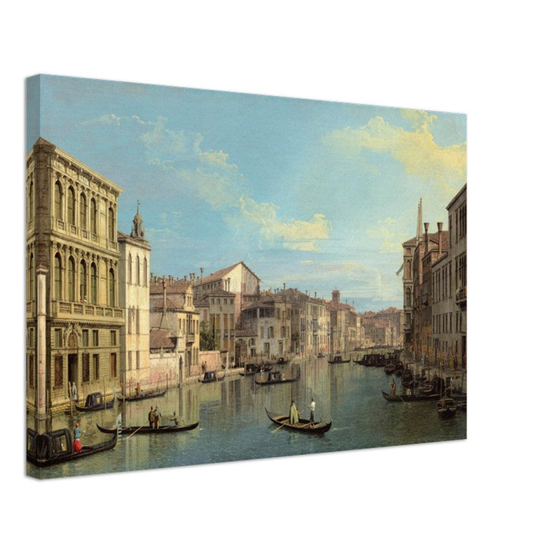 Grand Canal in Venice Italy. Antique painting by Canaletto 1738.