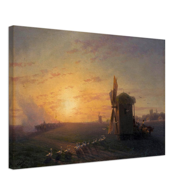 Steppe at sunset by Ivan Aivazovsky.