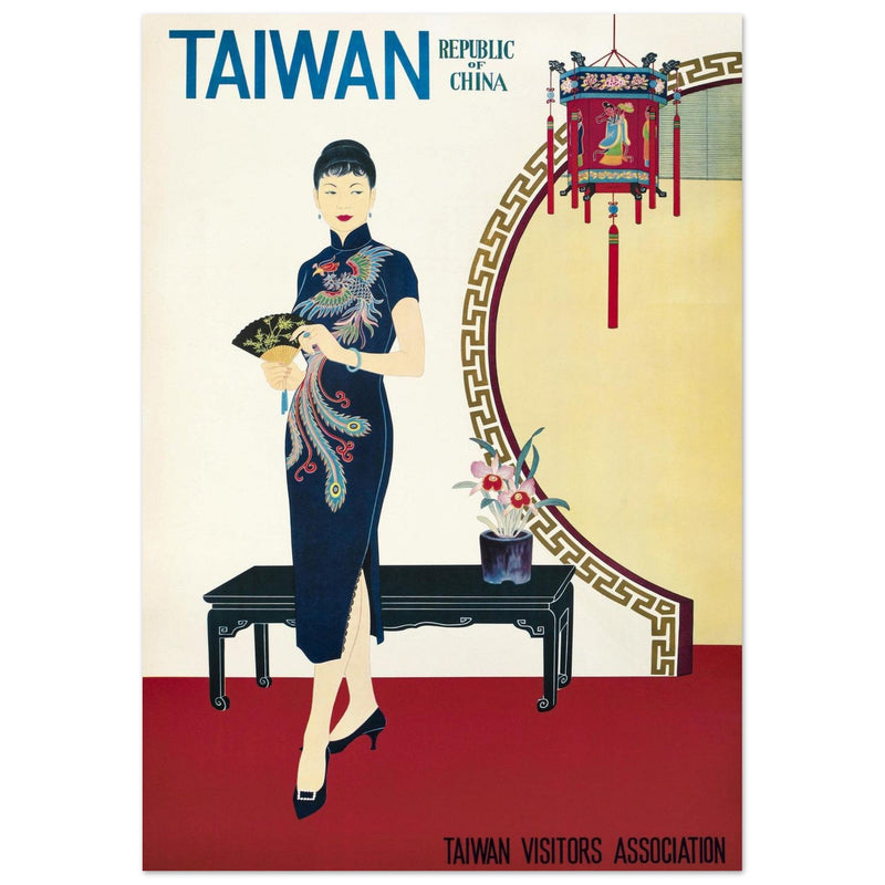 Taiwan vintage travel poster .