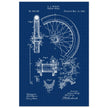 Vehicle whell patent illustration. Vintage drawing .