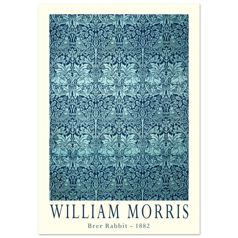 William Morris Brer Rabbit wallpaper vintage design.