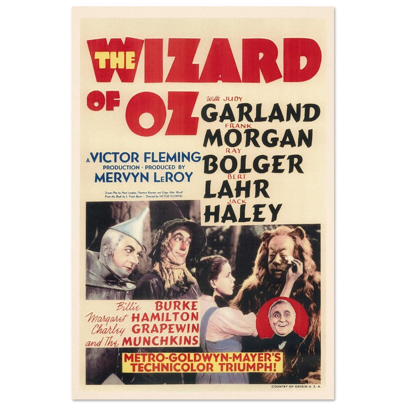 The Wizard of Oz movie poster.
