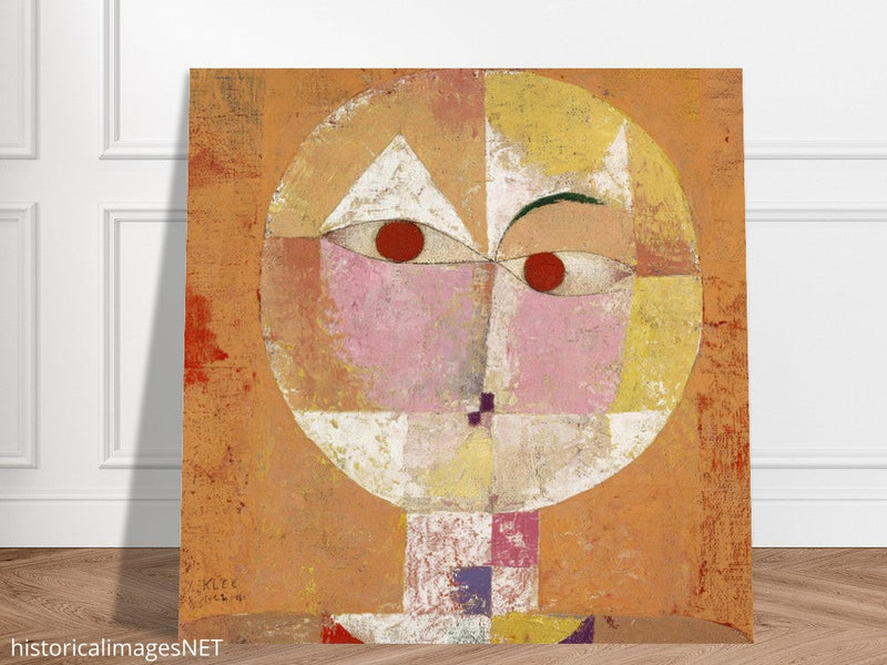 Paul Klee Senecio. fine print. Abstract modern painting. Cubism human face.  Redesigned and  artwork