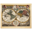 Ancient world map Planiglobium Terrestre Minus in hanc formam redactam by Johann Baptist Homann