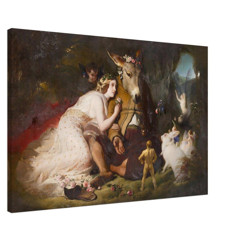 Scene from A Midsummer Night's Dream. Titania and Bottom painting by Edwin Landseer.