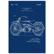 Vintage motorcycle patent by William S Harley founder of harley davidson.