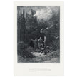 Gustave Dore illustration of King Arthur legends. Yniol Shows Prince Geraint His Ruined Castle. Idylls of the King by Alfred Tennyson