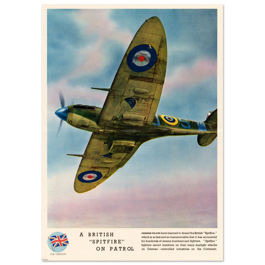 A British Spitfire on Patrol Propaganda II World War