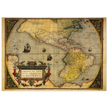 America ancient map. Americae sive novi orbis, nova descriptio by Abraham Ortelius