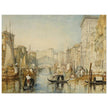 Venice the Rialto bridge in Italy. Antique painting by  Joseph Mallord William Turner.
