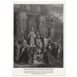 Gustave Dore The Bible engraving print . Cyrus restoring the vessesls of the temple .