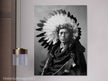 James A. Garfield, Chief of Apaches. Black and white portrair  of a native american leader